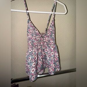 American Eagle Outfitters White Smocked Camisole